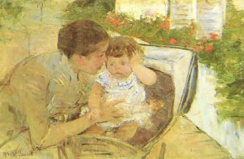 Mary Cassatt Susan Comforting the Baby oil painting picture